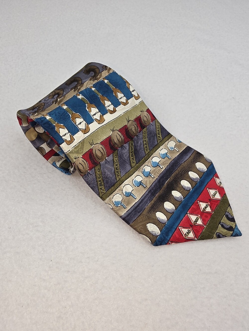 Tabasco Sauce Men's Silk Tie Necktie Logo Food Vintage 3985